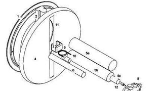 Deckenhalterung mit Deckenstativ zur dreidimensionalen Positionierung einer (zahn-)medizinischen Behandlungs- bzw. Operationsleuchte eines Operationsmikroskops oder eines anderen Gerätes. (DPMA)