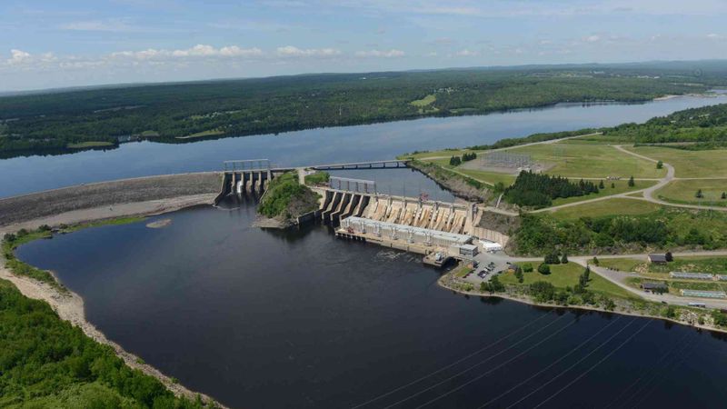 Das Wasserkraftwerk "Mactaquac" in Kanada.(Bild:  New Brunswick Power)