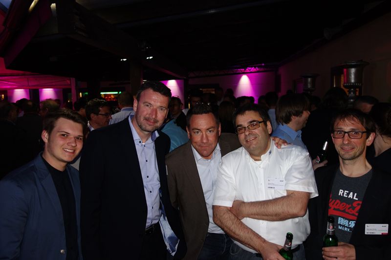 (v. l.) Nick Kallenberger, BPEDV, und Netzwerktechnik, Urs Cramer und Jens Siemens, ALSO, Bruno Pirro, BPEDV u. Netzwerktechnik, und Michael Smith, PBS (Bild: IT-BUSINESS)