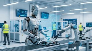 Humanoide Roboter werden die Industrie verändern. Viele Unternehmen testen den Einsatz in der Praxis. (Bild: © Odye Design Art/Adobe Stock)
