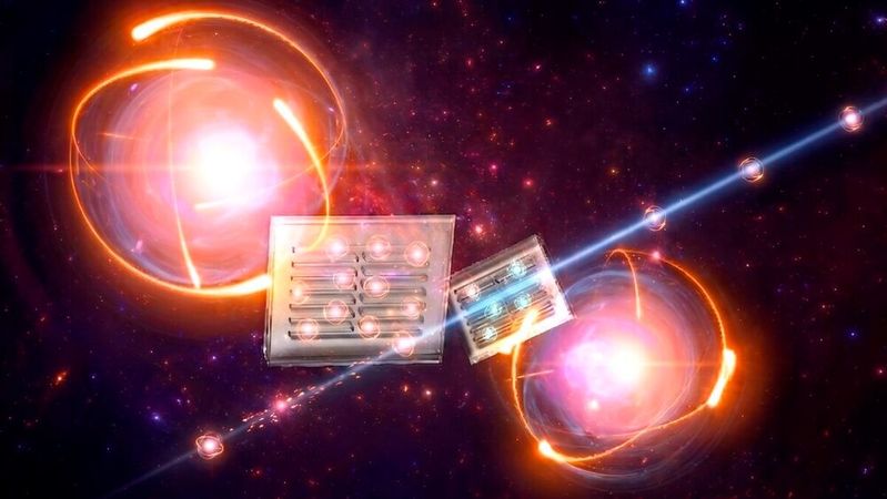 The future of sensor technology lies in atomic physics: This illustration shows a micromechanically fabricated glass vapor cell in which trapped atoms serve as a high-precision reference for measuring high-frequency electric fields.(Image: Jennifer M. McCann / Penn State)