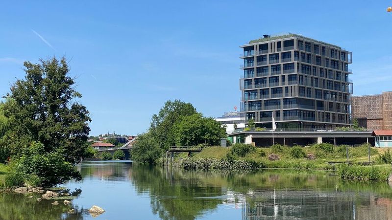 Noch ist die Niederlassung der ETH Zürich in Heilbronn im HIP-Turm untergebracht, doch die Pläne für ein eigenes Gebäude stehen bereits. (Bild: ETH Zürich)