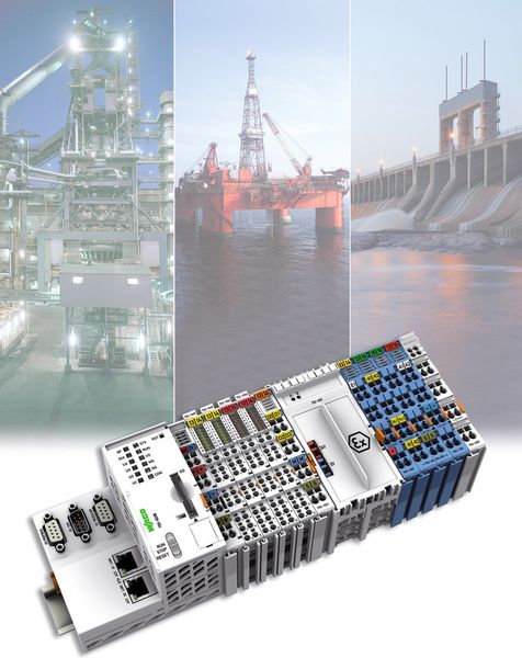Mit dem PFC200 lassen sich aus einer Auswahl von mehr als 400 Busklemmen maßgeschneiderte Knoten aufbauen, hierzu gehören auch diverse technische Sonderfunktionen wie Condition-Monitoring, Energiemessklemmen sowie relevante Standards wie SIL und Ex i. (Bild: Wago)