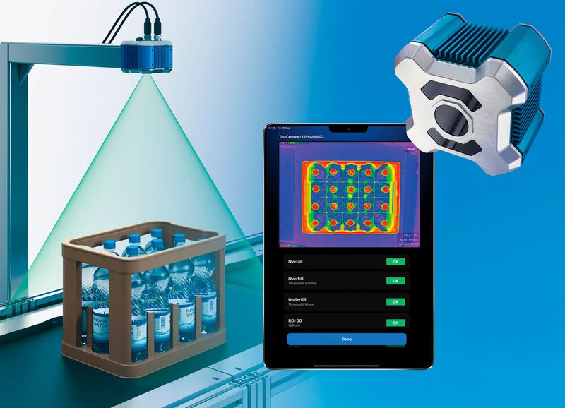 Die 3D-Smart-Kamera führt Vollständigkeitsprüfungen von Mehrzonenverpackungen durch, um eine zuverlässige Qualitätskontrolle zu gewährleisten. (Bild: Contrinex)