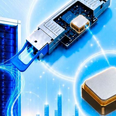 TXC targets high-speed optical links in AI data centers with 312.5 MHz oscillators, among other solutions. As data rates increase, requirements for jitter and frequency stability become more demanding as well. (Bild: TXC)