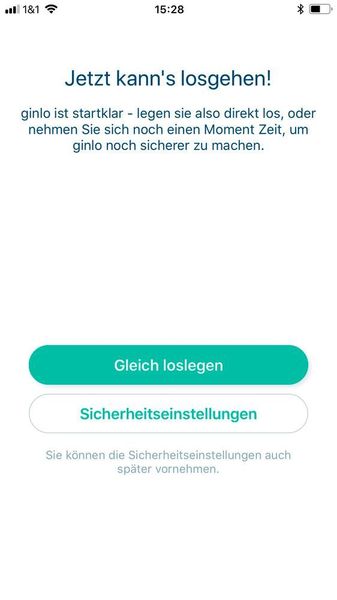 Installation der App beendet, Ginlo ist einsatzbereit (Smartphone). (Dombach)