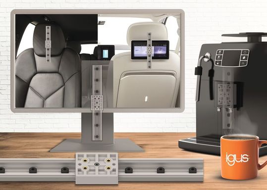 Die neue Linearführung mit dem PTFE-freien drylin WWP-Rastschlitten lässt sich vielseitig einsetzen. (Bild:  igus GmbH)