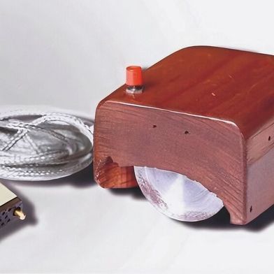 Die erste Maus:  Der Prototyp des noch heute weit verbreiteten Standard-Eingabegeräts für Computer wurde 1963 von Bill English nach Skizzen von Douglas Engelbart gebaut. (Bild: SRI Computer Mouse / CC BY-SA / Wikimedia Commons)
