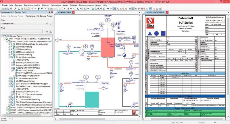 Mit zahlreichen Optimierungen in der Version 2.8 lassen sich alle elektrisch relevanten Komponenten und Schemata in Eplan Preplanning erfassen und den nachgelagerten Gewerken ohne Informationsverlust zur Verfügung stellen. (Eplan Software & Service)