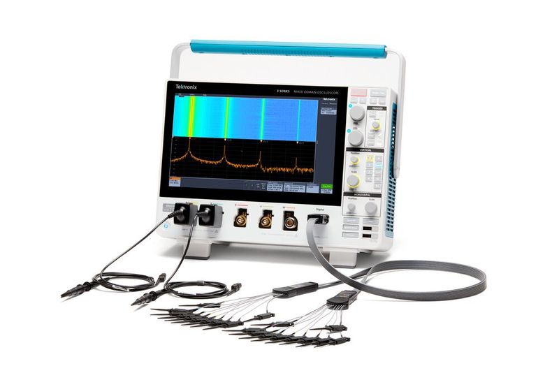 Die Serie 3 ist ein Mixed-Domain-Oszilloskop aus der Midrange-Klasse. Sein Display hat eine Diagonale von 11,6 Zoll. (Bild: Tektronix)