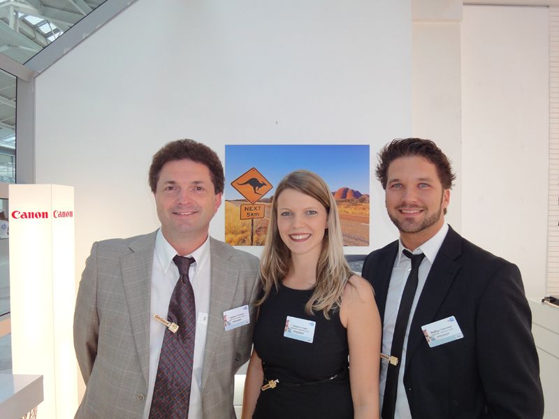 Mit Farben kennen sich diese drei sehr gut aus: v.l. Gerhard Hollmeier, Christina Vogler und Matthias Ostermeier, Ingram Micro (Archiv: Vogel Business Media)