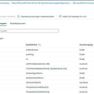 Die Gruppensynchronisierung kann auch über Attribute sehr flexibel angepasst werden.(Bild:  Joos - Microsoft)
