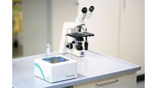 Der Tissue-Grinder separiert Zellen schonend. Im nächsten Schritt werden die Tumorzellen eingefärbt, unterm Mikroskop analysiert und gezählt. (Fraunhofer IPA)