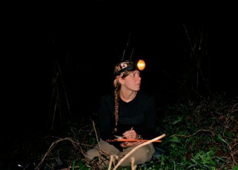 Kathleen D. Reinhardt had to go against her diurnal lifestyle and monophasic circadian rhythm, while doing fieldwork in Java.  (Private / Oxford Brookes University)