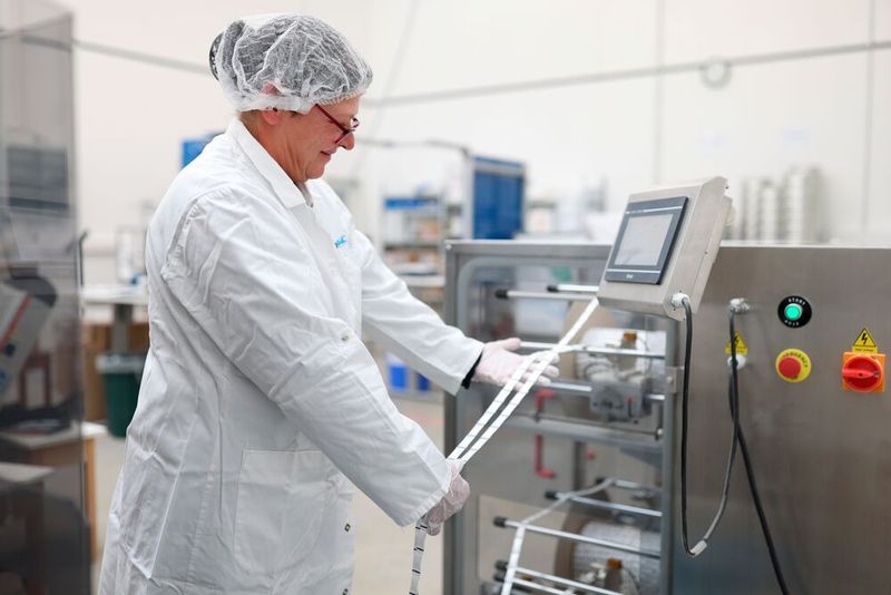 In der Produktion von Tropack werden individuelle Geometrien und Größen von Trockenmitteln gefertigt. (Bild: Tropack)