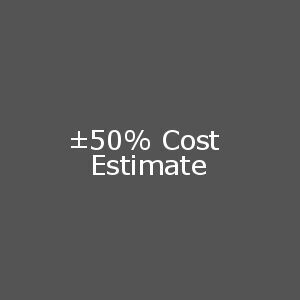 ±50% Cost Estimates (Class 5) sind üblicherweise in der Appraise-Phase eines Projektes zu erstellen. Zu diesem Zeitpunkt ist nur das Hauptequipment eines Projektes bekannt. Für ±50% Cost Estimates eignen sich besonders gut die beiden Methoden «Factorised Cost Estimates» und die «Cost Estimates auf Basis von vergleichbaren Projekten». (PROCESS)