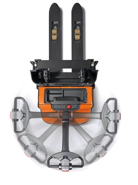 Mögliche Ausrichtungen der Deichsel des Elektro-Hochhubwagens BT Staxio SWE120 von Toyota. (Bild: Toyota Material Handling)