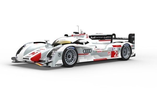 Der neue Audi R18 e-tron quattro: für die Rennsaison 2013 wurde der Rennbolide mit Hybridantrieb gründlich überarbeitet (Bild: Audi Motorsport)