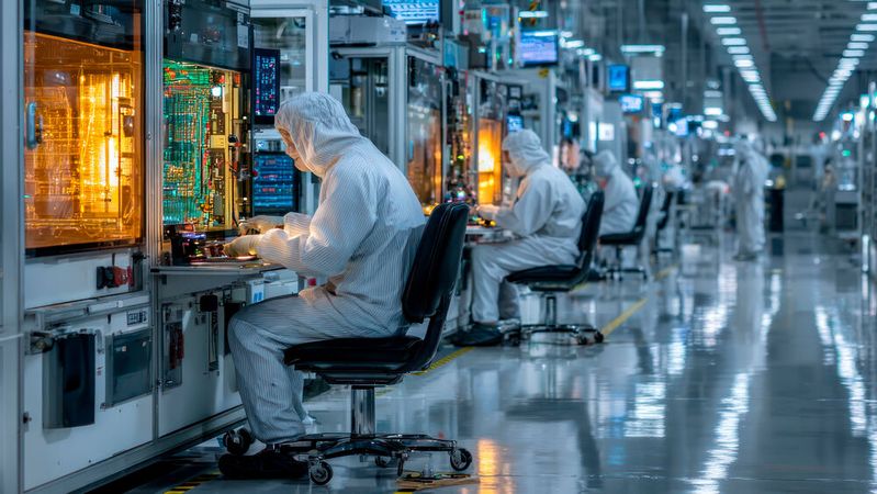 In the field of semiconductor manufacturing, which is experiencing a new demand boom thanks to artificial intelligence, space manufacturing could become crucial in the future.(Image: © Dusit - stock.adobe.com / AI-generated)