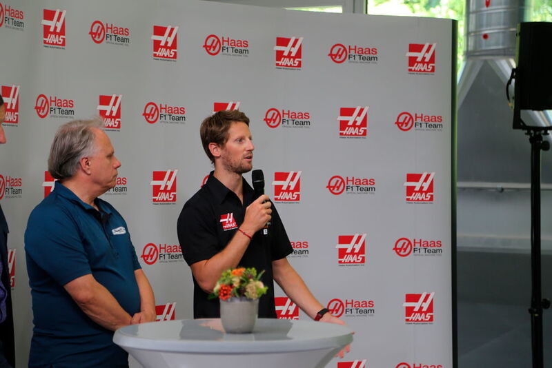 Gene Haas le patron de Haas Automation Inc. et Romain Grosjean le pilote franco-suisse de l'écurie Haas F1. (JR Gonthier)