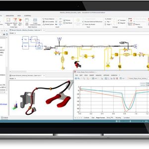 Mit der neuen Bibliothek für Bowdenzüge in Simulation X 4.0 wurde die Kraftübertragung für einen Greifarm mithilfe eines Bowdenzugs modelliert.