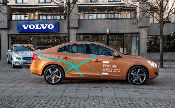 Prototyp eines S60 für das Projekt „Drive Me – Selbstfahrende Autos für eine nachhaltige Mobilität“.  (Volvo)