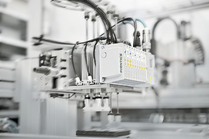 Die Ventilelektronik neuester Generation erlaubt eine dezentrale Steuerung und Diagnose. (Bild: Aventics)