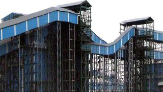 Larsen & Toubro was entrusted with the responsibility for the complete raw materials handling system for Bhushan Steel’s Phase III Expansion of its integrated steel plant at Meramandali, Orissa, India, from 3 to 6 million tonnes per year, which is the largest executed by Larsen & Toubro till date. (Picture: Larsen & Toubro)