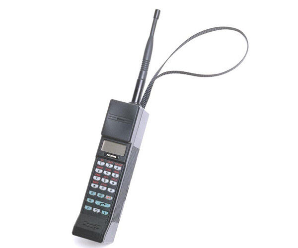 Das Mobiltelefon Mobira Cityman NMT900 von 1987 (Bild: Nokia)