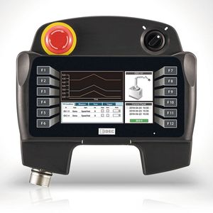 Das integrierte 4,3-Zoll-Farbdisplay des HG1P bietet eine klare und intuitive Benutzeroberfläche und ist auch in anspruchsvollen Umgebungen gut zu erkennen.(Bild:  Apem)