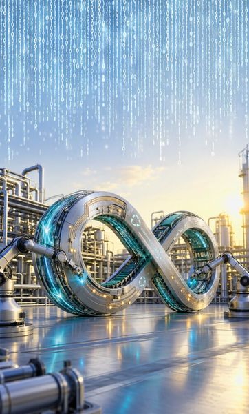 Alles hat ein Ende – nur der Rohstoff nicht? In Zeiten von Handelskonflikten und Ölkrisen ist die Circular Economy wieder gefragt. (Bild: KI-generiert)