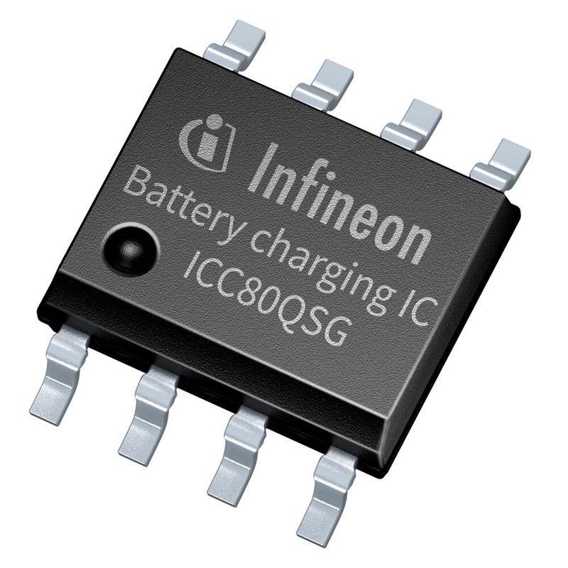 Die Batterielade-ICs gibt es ab sofort im PG-DSO-8-Gehäuse.