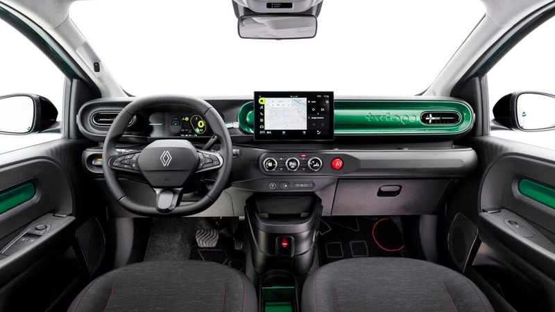 Das Arbeitsplatz des Twingo ist modern und in der höherwertigen Ausstattungslinie zudem ganz ansehnlich eingerichtet. (Bild: Renault)