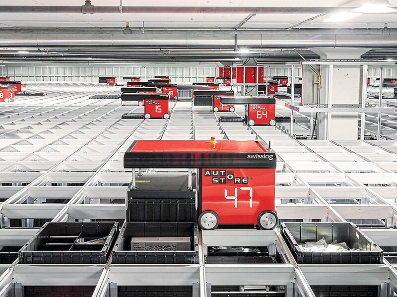 Swisslog Aotostore: Mit dem Behältersystem automatisiert Swisllog das $Material- und Ersatzteillager der Siemens Mobility AG. (Swisslog)