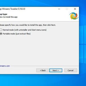 Winaero Tweaker kann installiert und als portable Version eingesetzt werden. Das erleichtert den Test der Software.