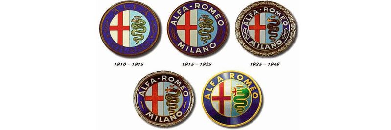 Anders als viele andere Logos erfuhr das von Alfa Romeo im Laufe der Zeit nur geringe Veränderungen.(Bild:  Alfa Romeo)