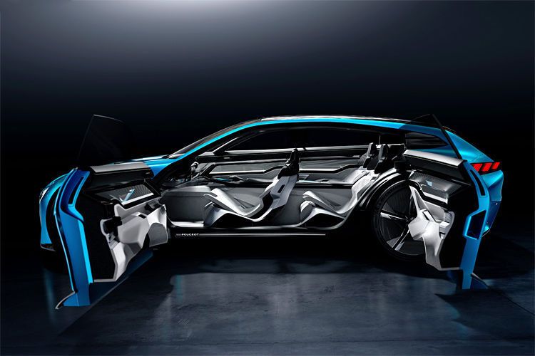 Die Studie soll zum Beispiel frühere Abfahrtzeiten vorschlagen, wenn es die Wetterlage oder das Verkehrsaufkommen ratsam erscheinen lassen, oder den zu Hause angespielten Musiktitel im Auto fortführen. (Peugeot)