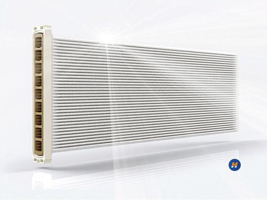 Der Sinterlamellenfilter eignet sich für Temperaturen bis 160 °C. Der Sinterlamellenfilter eignet sich für Temperaturen bis 160 °C.