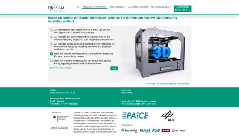 Die DigiKAM-Plattform verfügt über einen Navigator, der den Kunden zielgerichtet zum passenden Angebot führt. (Bild: Atos Information Technology GmbH)