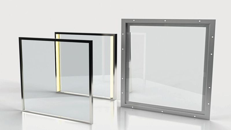 Sicherheitsscheiben von Hema gibt es in unterschiedlichen Größen, Stärken und Ausführungen sowie mit oder ohne integrierte Beleuchtung.(Bild:  Hema Maschinen- und Apparateschutz GmbH)