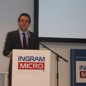 Marcus Adä, Vice President Sales bei Ingram Micro, begrüßt die Gäste. (Archiv: Vogel Business Media)