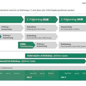Zeitplan für stationäres Reimbursement in Deutschland.