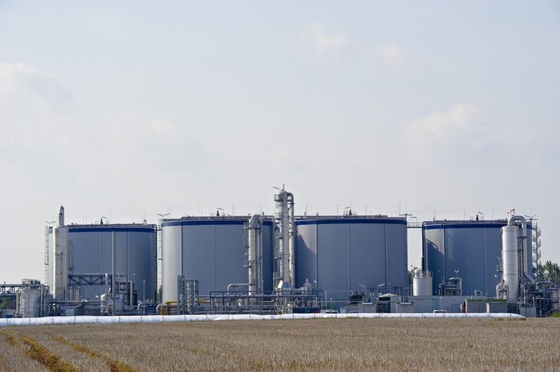 Bioethanol-Anlage der Verbio Vereinigte Bioenergie, Zörbig, Sachsen-Anhalt; Produktionskapazität 100.000 Tonnen/Jahr. (Bild: BDBe)