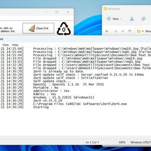 Über die Protokolldatei von Zer0 können die aktuellen Vorgänge auch nachverfolgt werden. Die Protokolldatei lässt sich jederzeit wieder löschen.(Bild:  Joos (Screenshot))