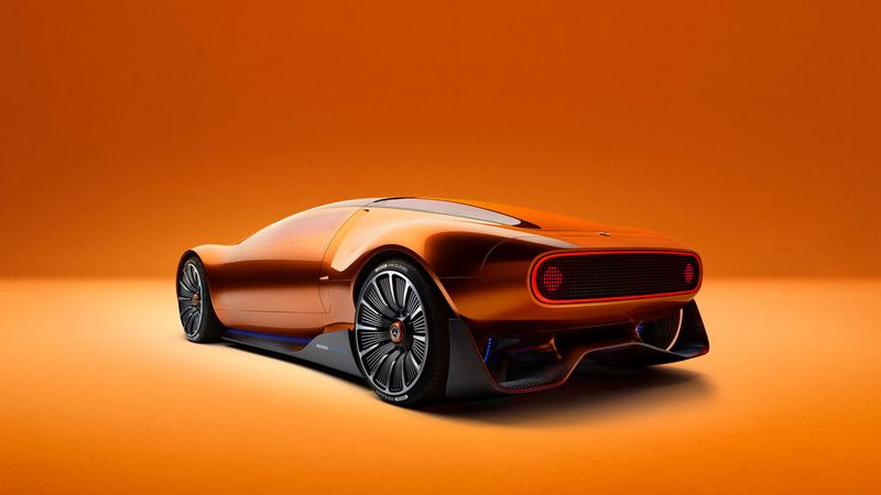 Neben runden Rückleuchten kann das Heckdisplay auch Wörter oder animierter Sequenzen darstellen. (Bild: Mercedes-Benz)