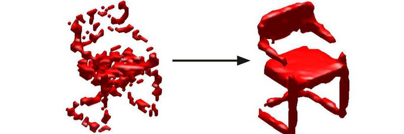 Die Saarbrücker Informatiker können aus solch fehlerhaften Daten die ursprünglichen Objekte rekonstruieren. (Bild:  MPI)