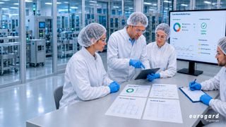 Neben den Messwerten werden für GMP-Reportings unter anderem auch Messort, Zeitpunkt, Messart, Gerät, Benutzer, Grenzwerte und Bewertungen benötigt. (Bild: Eurogard / KI-generiert)