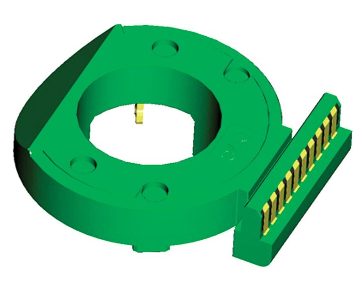 Bild 2: Die Sensorelektronik wird bei niedrigen Forminnendrücken und Prozesstemperaturen mit Duroplast umspritzt. (Bild: Kolektor)