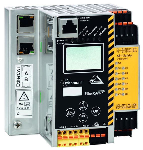 AS-i 3.0 Ethercat Gateway, Safety over Ethercat (FSoE), mit Safe Link (BWU3418) (Bihl+Wiedemann)