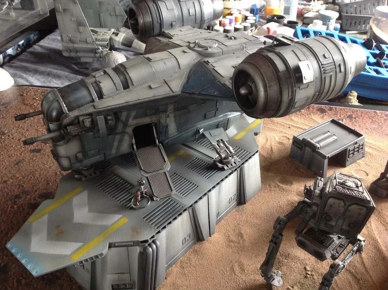 Die Razor Crest // Zu Star Wars gehören auch immer coole Raumschiffe und natürlich hat auch der Mandalorian ein eigenes Schiff // Designer: aaskedall // Design: https://www.thingiverse.com/make:697780 (BulldogUK via Thingiverse)
